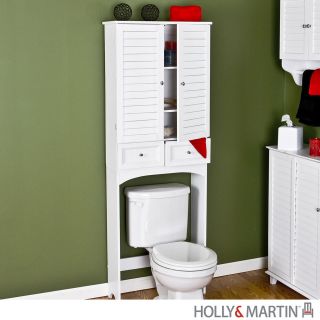 Clara Louvered Bathroom Towel Rack Spacesaver Cabinet Furniture Holly 