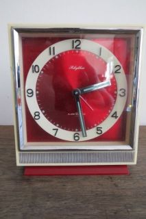 Stylish Vintage Retro Red Japanese Rhythm Alarm 2 Jewel Clock