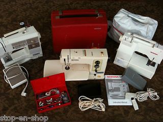 BERNINA Record 830 Sewing Machine + Lots FEET, Case, Pedal, Extension 