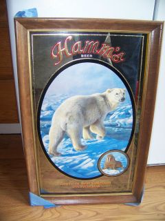 HAMMS Beer Polar Bear Mirror 1993 American Bear Collection NEVER 