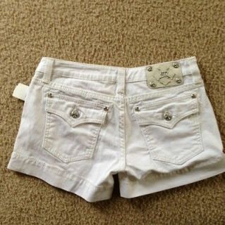 Nwt $89 Miss Me White Denim Shorts White Size 28 Js4481h2