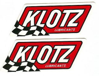 SET OF (2) LARGE KLOTZ LUBRICANTS NASCAR NHRA RACING DECALS STICKERS