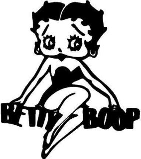 BLACK Vinyl Decal   Betty Boop on name cartoon cute sticker fun