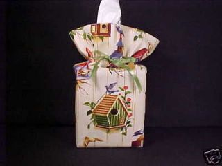 Colorful Birdhouse on a Tissue Box Cover Free Ship