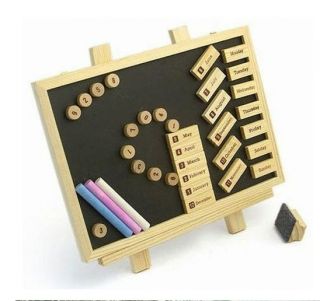 Wooden Frame Magnetic Blackboard Chalk Duster Schedule