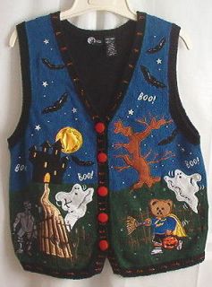 HALLOWEEN THEME SWEATER VEST Holiday Editions Size Small