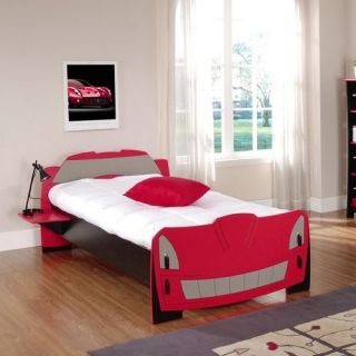 Legare Furniture Legare Kids Race Car Bed in Black and Red BDRM 120