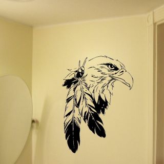 INDIAN EAGLE HAWK BIRD FEATHER WALL DECAL STICKER mural picture 
