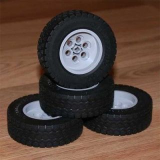 Lego Technic   Large Wheels Tyres Tires   Set of 4   Big Massive 62 