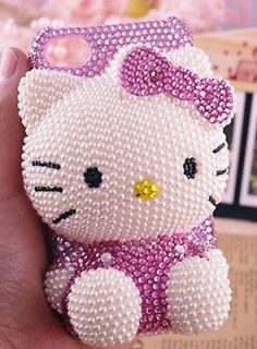   Bling Rose Hello Kitty BOW for cell Phone iPhone4 4s Case Cover HOT