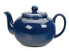 RSVP 48oz Stoneware Teapot Tea Pot Kettle in Blue English Herbal Green 
