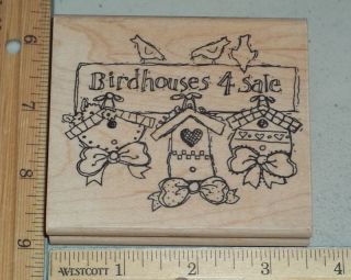 BIRDHOUSES FOR SALE rubber stamp STAMPINGTON & CO.
