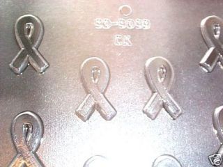 AWARENESS RIBBON CHOCOLATE CANDY COAT SOAP CRAFT MOLD MOLDS