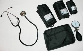 Blood Pressure Sphygmomanometer and Black Stethoscope