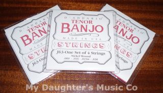   J63 4 String TENOR Banjo NICKEL Wound STRINGS 3 Sets FOLK Bluegrass
