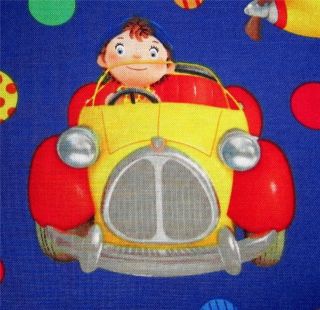   Little Character From 1950s NODDY~IN HIS CAR & PLANE on BLUE~FAT 1/4