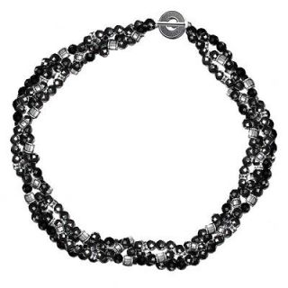 FRANKLIN MINT   Midnight Black Onyx Jewelry Suite   Necklace 20