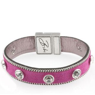 Bibi Bijoux Pink Suede Bracelet With Swarovski Crystals   2991.502