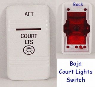 BAJA AFT COURT LIGHTS SWITCH COVER marine boat