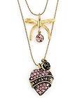 BETSEY JOHNSON Jewelry Pink bow golf flower Earrings gift box
