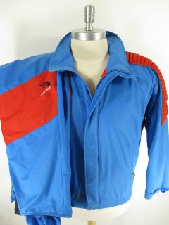   GORE TEX EXTREME Blue red padded Vaporator SKI SUIT jacket pants M