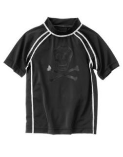 NWT Gymboree SWIM SHOP 1 2011 Black Skull Crossbones Rash Guard Shirt