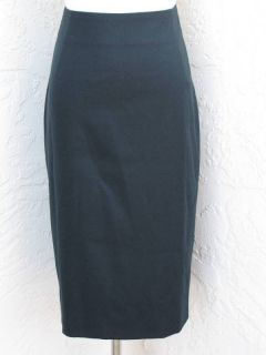 Womens Hugo Boss size 14 black wool career office suit skirt knee 