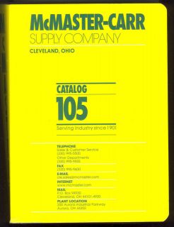 McMASTER CARR SUPPLY Co CLEVELAND, OH #105 CATALOG