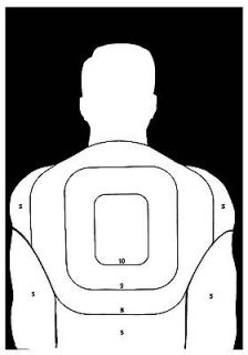 Police Pistol and Rifle BT 5 Human Silhouette Shooting Targets   19x25 