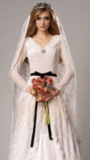 Womens Gothic Corpse Bride Ghost Wedding Halloween Fancy Dress Costume