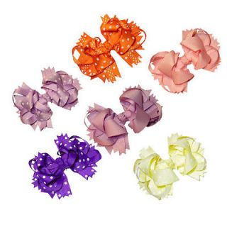 Funky Baby/Girl Spike Hair Bows Wholesale 12PC​S in Mixed 6 Color