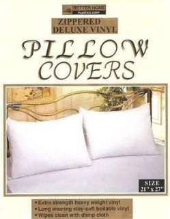 VINYL ZIPPERED PILLOW COVERS PROTECTORS,PILLOW CASES