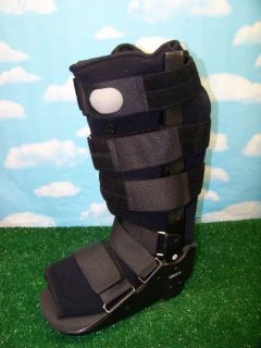 Black Donjoy Orthopedic Walking Boot with Pump Medium