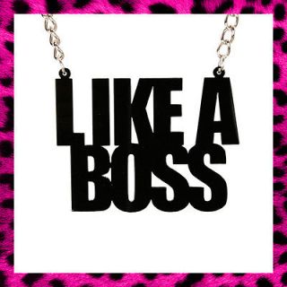 LIKE A BOSS NECKLACE *CHOOSE YOUR COLOUR* MEME SWAG LONELY ISLAND 