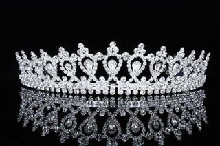Bridal Pageant Rhinestones Crystal Wedding Crown Tiara 8496