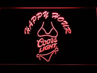 626 r Coors Light Bikini Happy Hour Beer Neon Sign