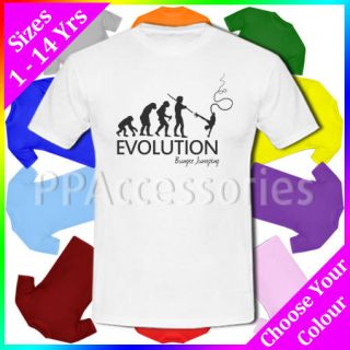 Evolution of Bungee Jumping Kids Boy Girl Cotton T Shirt