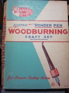 Wonder Pen WOODBURNING Set #695 Vintage 1950s Toy BIG