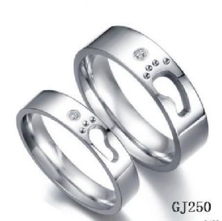 Titanium Steel set pair Rings Couple Wedding Band Shine Jewelry love 