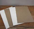 12 Corrugated Cardboard Sheets White or Kraft Brown   Paper Crafting