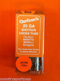 Carlsons 20 ga Extra Full Choke Tube Beretta Benelli Shotgun 10617