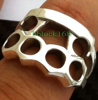 11g Sterling SILVER Ring Brass Knuckles Duster Miniature Weapon Clutch 