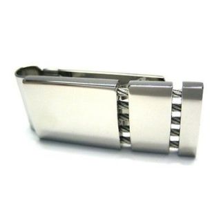 New Stainless Steel Spring Loaded Cable Money Clip 