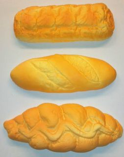Bread Wrist Pad Dutch Crunch, French Roll, Braid Twist Squishy Buns 