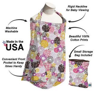   Wise Nursing Cover+Free Storage Bag Made in USA Breastfeeding Blanket