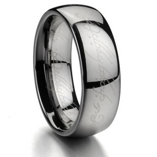   The Rings Genuine Tungsten Carbide Wedding Engagement Band Ring SZ 8