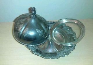 silver butter dishes in Antiques