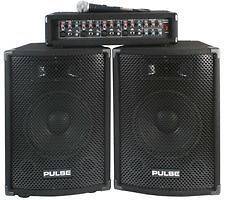 Pulse 2 x 100w DJ PA System Kit Package of speakers & amplifier inc 