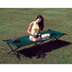 Jumbo Folding Camp Cot, Forest Green Weight Limit 300 lbs