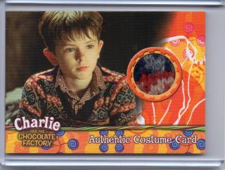   THE CHOCOLATE FACTORY COSTUME CARD FREDDIE HIGHMORE AS CHARLIE BUCKET